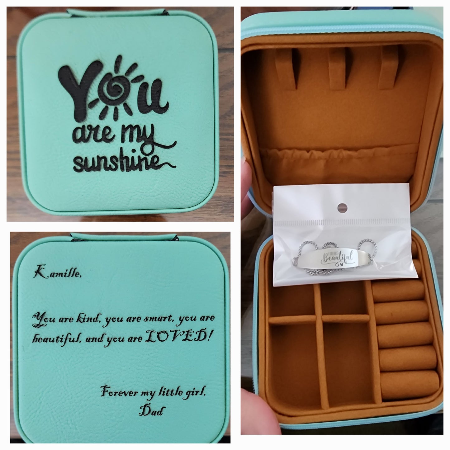 Customized travel jewelry case