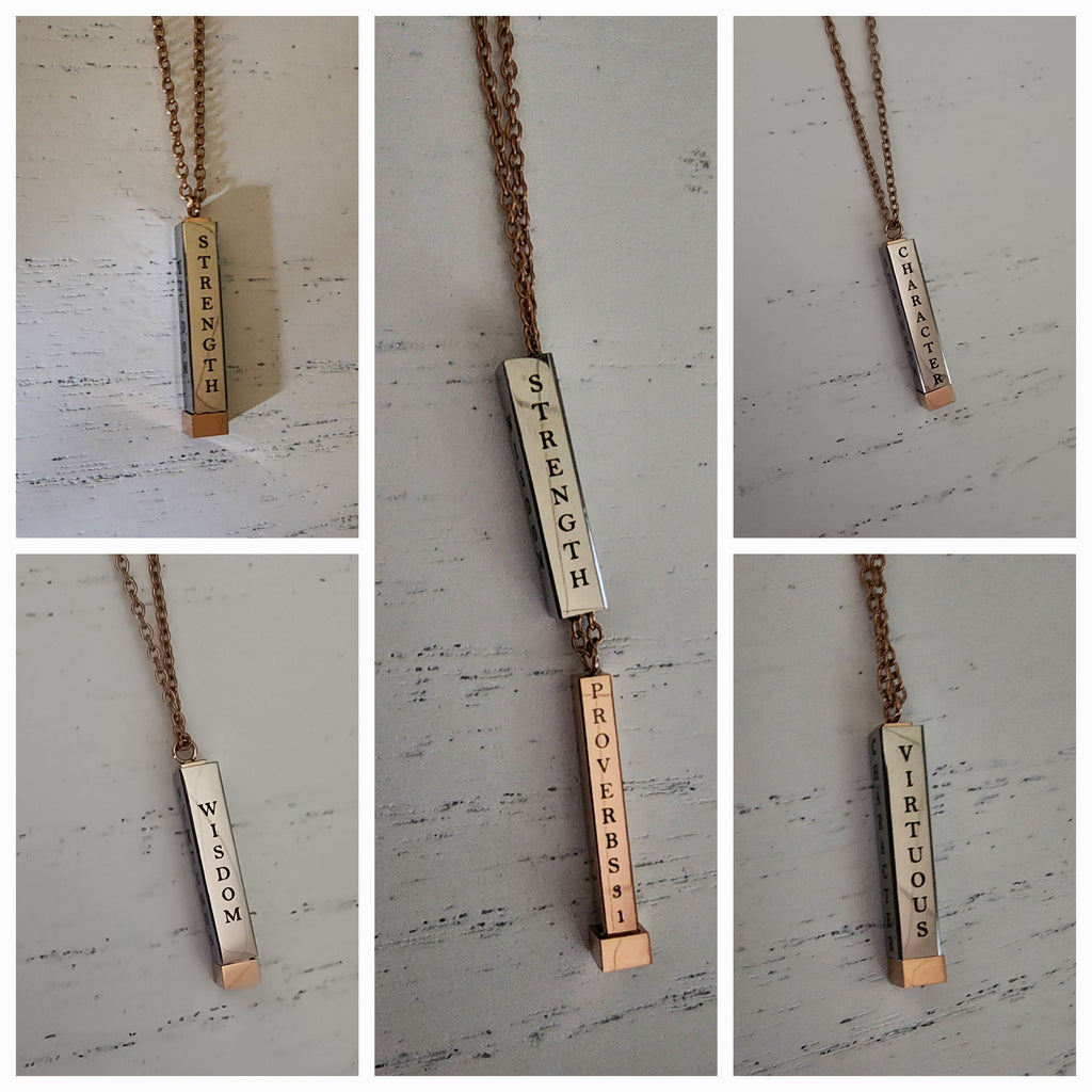custom engraved hidden bar necklaces