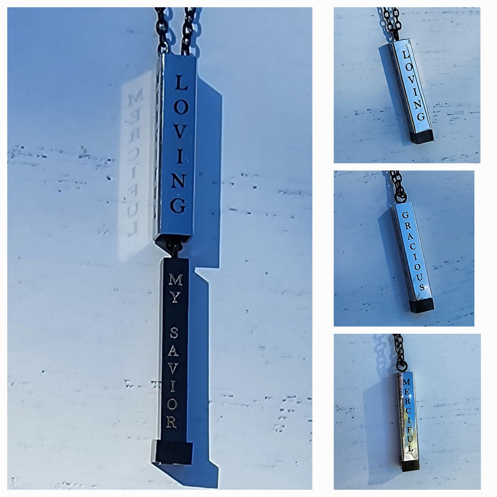 custom engraved hidden bar necklaces