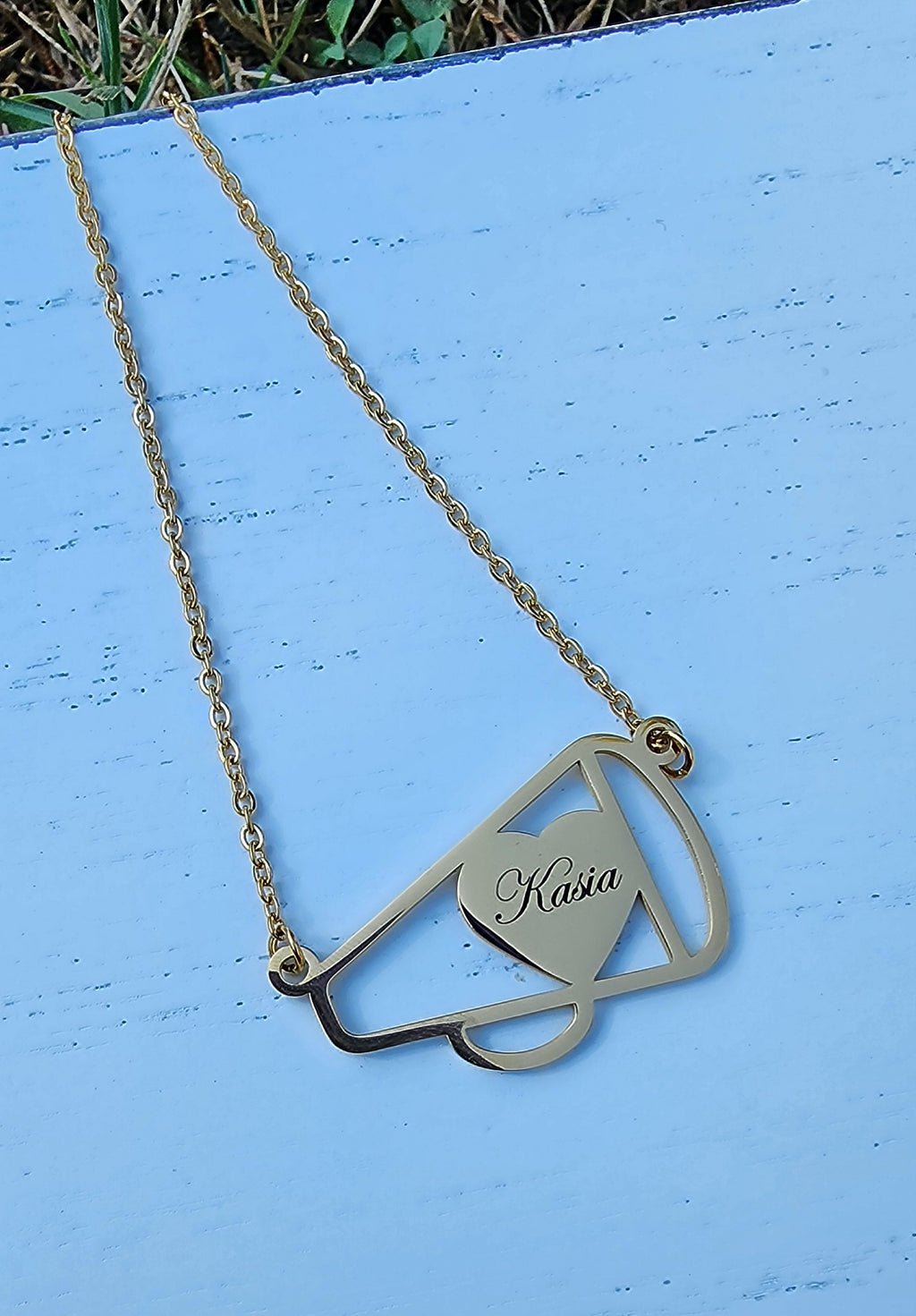 custom engraved cheer necklace