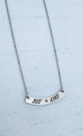 bee kind engraved necklace
