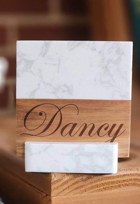 Marble coaster set