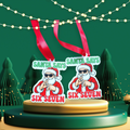 santa says six seven ornament