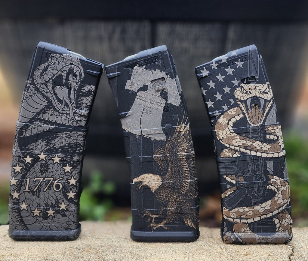 engraved AR magazines