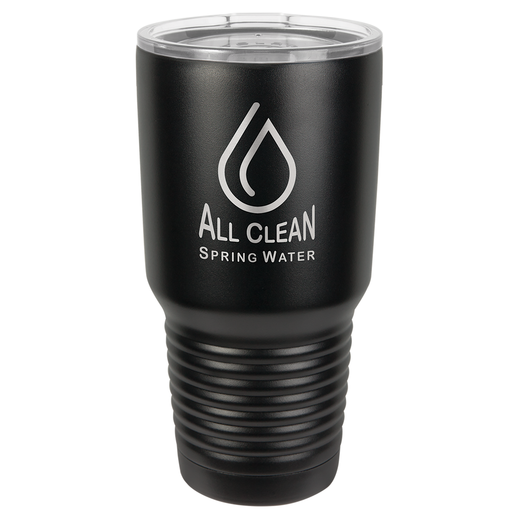 black tumbler