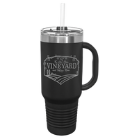 Engraved black tumbler