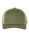 green and beige hat
