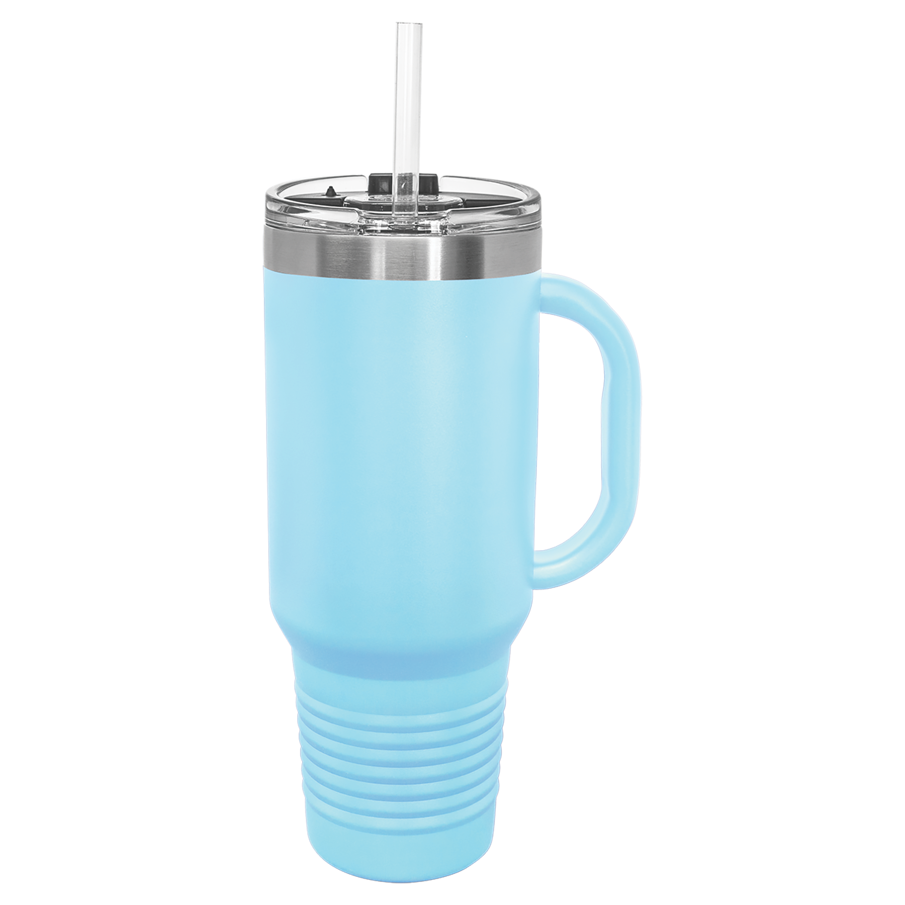 Light blue travel mug